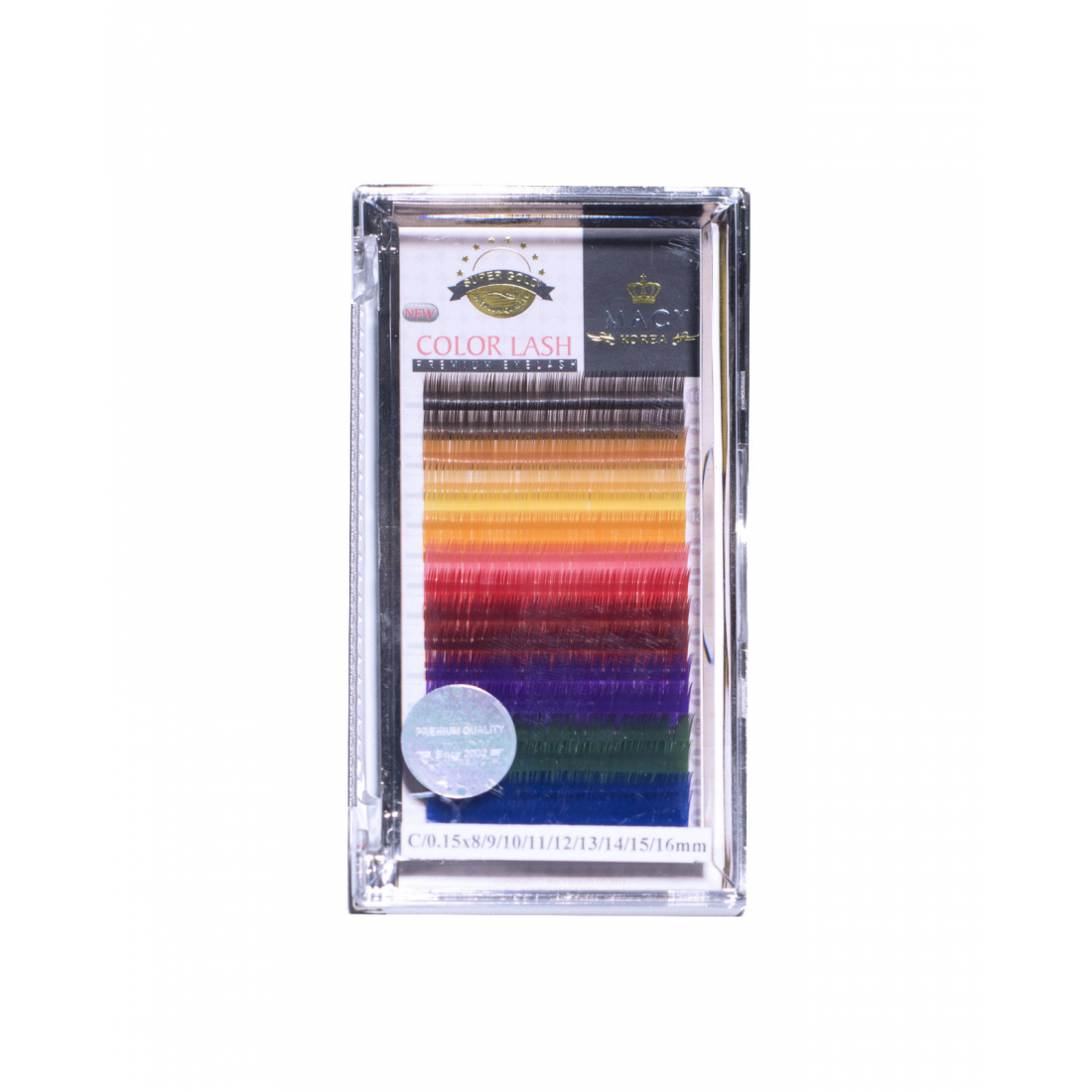 BOX Eyelash Extensions MACY, Color Lash, Super Gold Premium